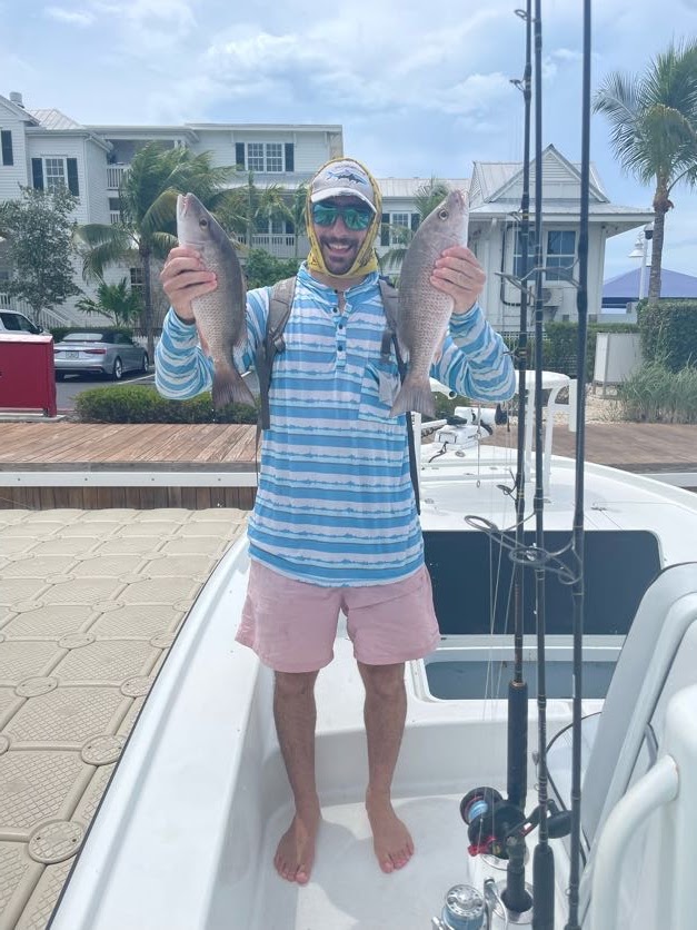 Holding snappers caught offshore of Key West