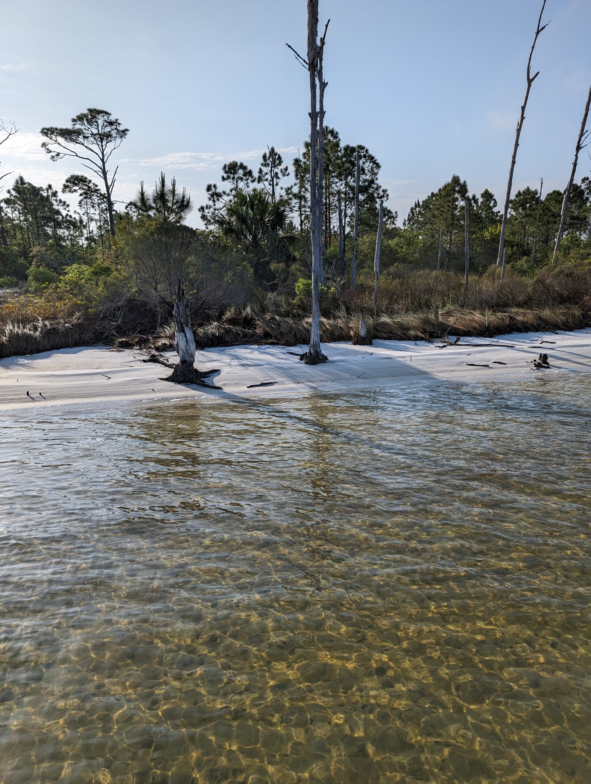 Clear water in Destin at a beach