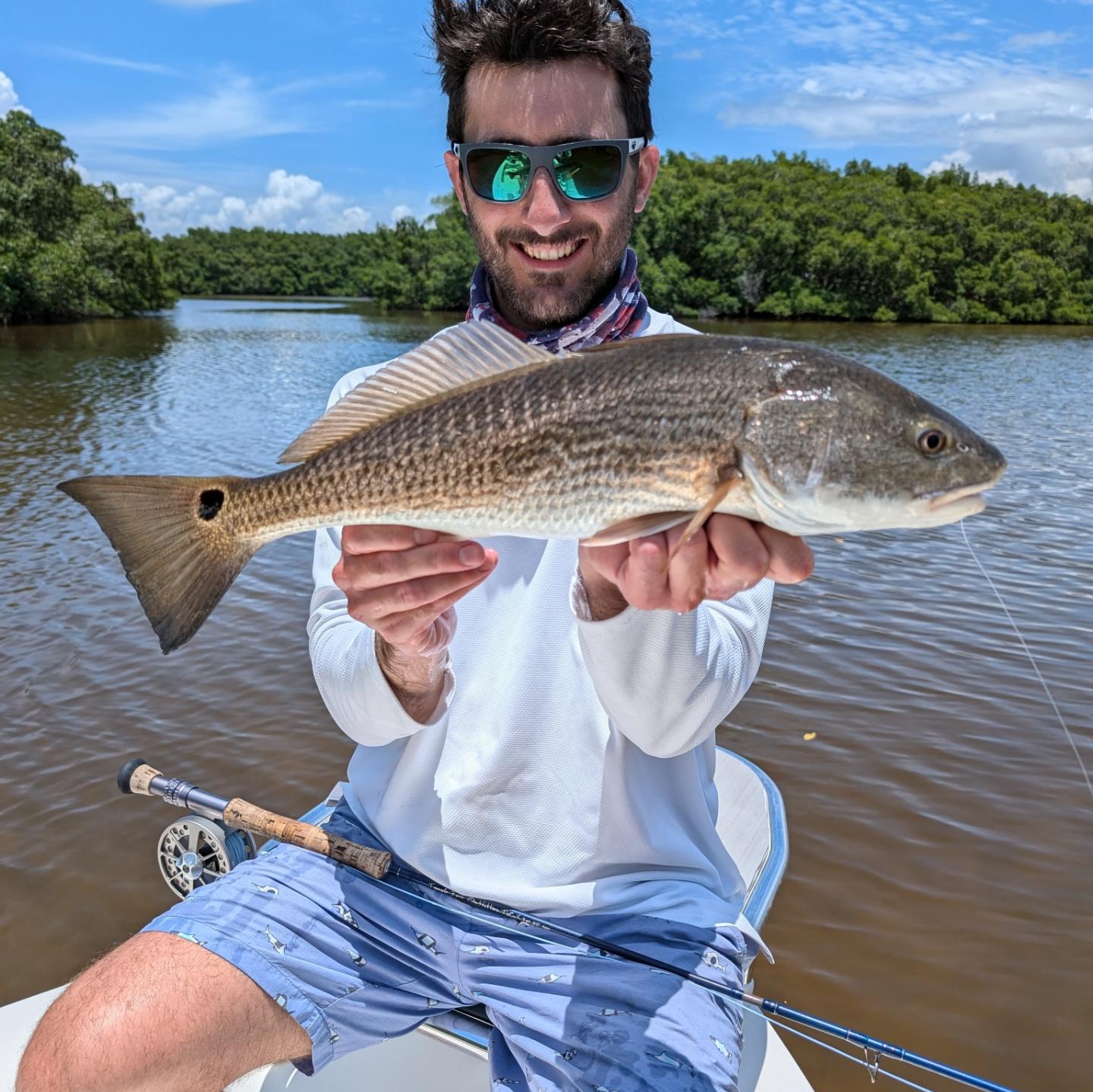 Redfish caught on a fly rod in Tampa Bay